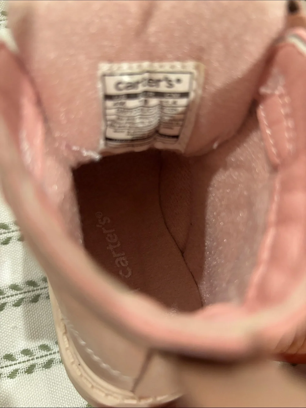 Carter's Blush Pink Floral Lace-Up Toddler Boots